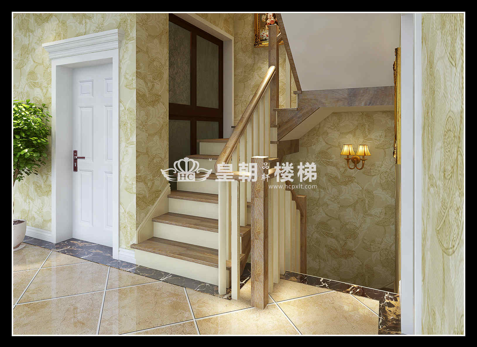 中式常规旋转楼梯扶手